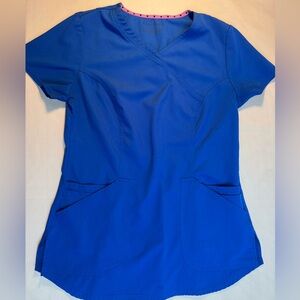 Women’s, HeartSoul, Royal Blue V-Neck Scrub Top
